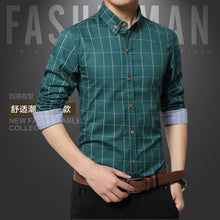 Hot Sale New Brand Men Shirts Long Sleeve Casual Male Dress Shirts Solid White/Dark Blue Slim Fit Clothes Free Shipping