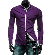 New Fashion Mens Slim Fit Long Sleeve Luxury Casual Stylish Casual Dress Shirts