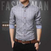 Hot Sale New Brand Men Shirts Long Sleeve Casual Male Dress Shirts Solid White/Dark Blue Slim Fit Clothes Free Shipping