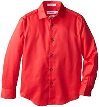 Calvin Klein Boys' Long-Sleeve Sateen Dress Shirt