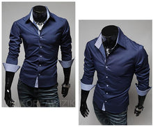 Free Shipping Fashion Menswear Camisa Masculina Long Sleeve Casual Dress Shirt Men Slim Fit Male Shirt Camisas Hombre Vestir