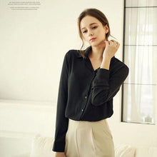 New Fashion Women\'s Loose Long Sleeve Chiffon Casual Blouse Shirt Tops Blouse