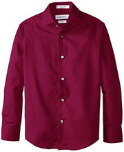 Calvin Klein Boys' Long-Sleeve Sateen Dress Shirt