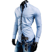 New Fashion Mens Slim Fit Long Sleeve Luxury Casual Stylish Casual Dress Shirts