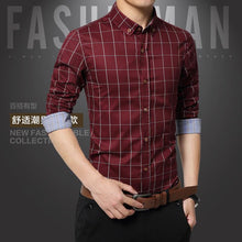 Hot Sale New Brand Men Shirts Long Sleeve Casual Male Dress Shirts Solid White/Dark Blue Slim Fit Clothes Free Shipping