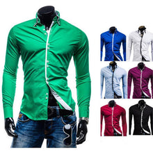 New Fashion Mens Slim Fit Long Sleeve Luxury Casual Stylish Casual Dress Shirts